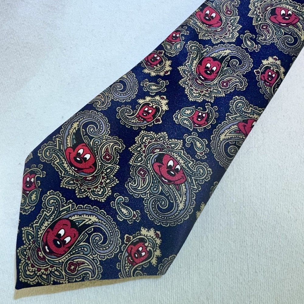 Mickey Mouse MERCEDES High Fashion Handmade Tie Silk Myung Ju‎ Paisley 57"